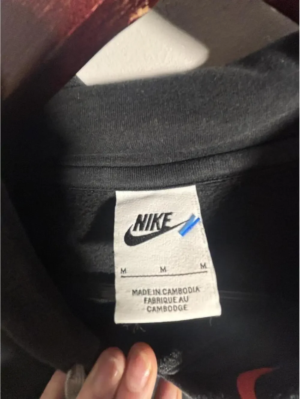 Nike Men's Black and Grey Hoody